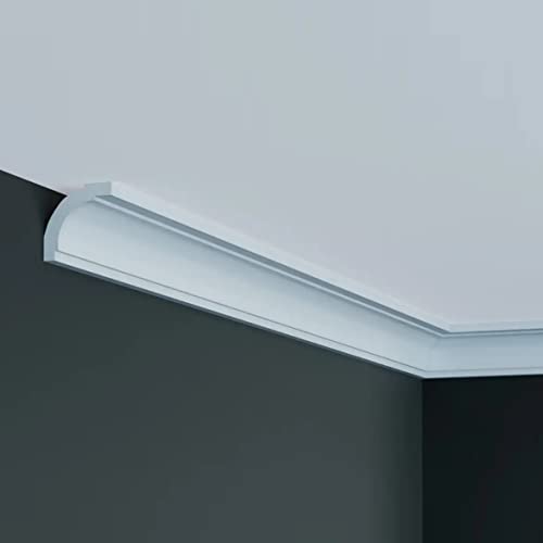 PROVISTON | Deckenleiste | 40 x 40 x 2000 mm | Polyurethan | Weiß | Hochwertig | Stuckleiste | Modern | Robust | Langlebig | Stoßfest | 10 Meter PROVISTON | Deckenleiste | 40 x 40 x 2000 mm | Polyurethan | Weiß | Hochwertig | Stuckleiste | Modern | Robust | Langlebig | Stoßfest | 10 Meter von PROVISTON