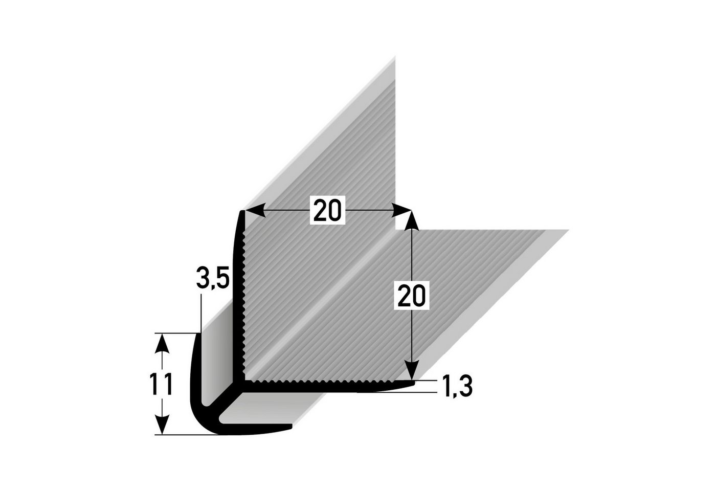 PROVISTON Eckprofil PROVISTON Eckschutzprofil Aussen 24.7 x 24.7 x 2700 mm Aluminium Ausse PROVISTON Eckprofil PROVISTON Eckschutzprofil Aussen 24.7 x 24.7 x 2700 mm Aluminium Ausse von PROVISTON