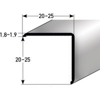 Winkelprofil Aluminium 20 x 20 x 1000 mm Silber Montageprofil - Proviston von PROVISTON