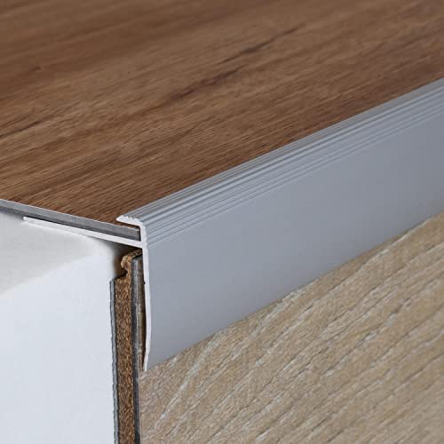 PROVISTON | Einfass- & Abschlussprofil | Aluminium | 27 x 30 x 1000 x 3 mm | Silber | Einschubprofil | Abschlussleiste | Bodenprofil von PROVISTON