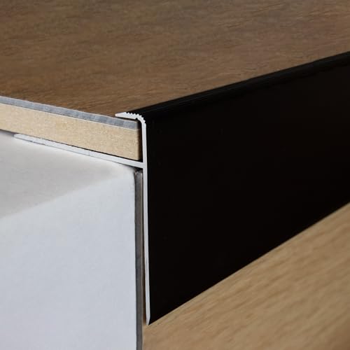 PROVISTON | Einfass- & Abschlussprofil | Aluminium | 54 x 50 x 1000 x 10 mm | Bronze Dunkel | Einschubprofil | Abschlussleiste | Bodenprofil von PROVISTON
