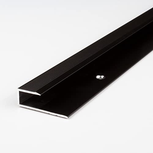 PROVISTON | Einfassprofil | Aluminium eloxiert | Bronze Dunkel | Breite 15.6 mm | Höhe 8.5 mm | Länge 1000 mm | Gebohrt | Abschlussprofil | Einschubprofil | Abschlussleiste | Bodenprofil | 1 Stück von PROVISTON