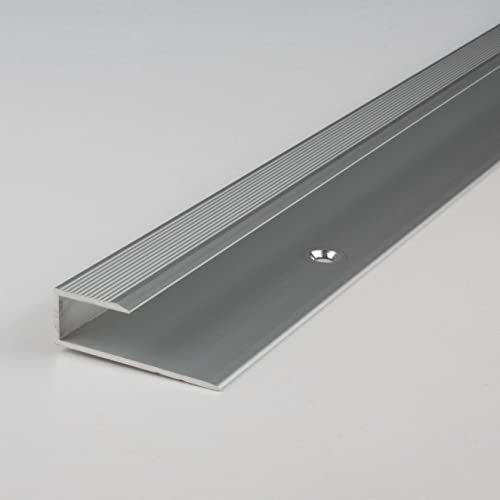PROVISTON | Einfassprofil | Aluminium eloxiert | Silber | Breite 15.6 mm | Höhe 8.5 mm | Länge 1000 mm | Gebohrt | Abschlussprofil | Einschubprofil | Abschlussleiste | Bodenprofil | 1 Stück von PROVISTON