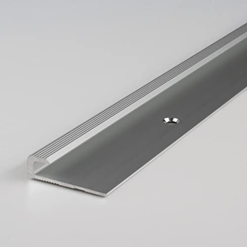 PROVISTON | Einfassprofil | Aluminium eloxiert | Silber | Breite 30 mm | Höhe 5 mm | Länge 1000 mm | Gebohrt | Abschlussprofil | Einschubprofil | Abschlussleiste | Bodenprofil | 1 Stück von PROVISTON