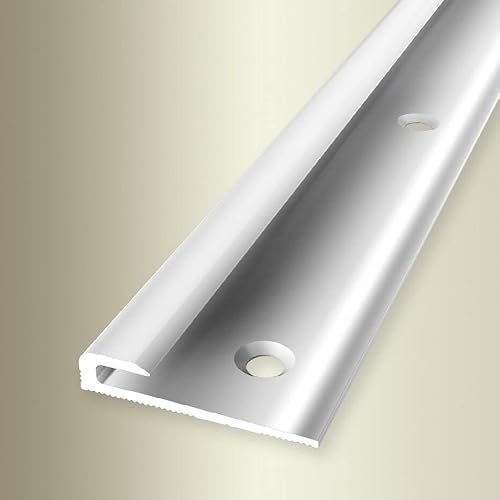 PROVISTON | Einfassprofil | Breite: 30 mm | Höhe: 3 mm | Länge: 2500 mm | Aluminium Poliert | Abschlussprofil | Glatt | Versenkt Gebohrt von PROVISTON