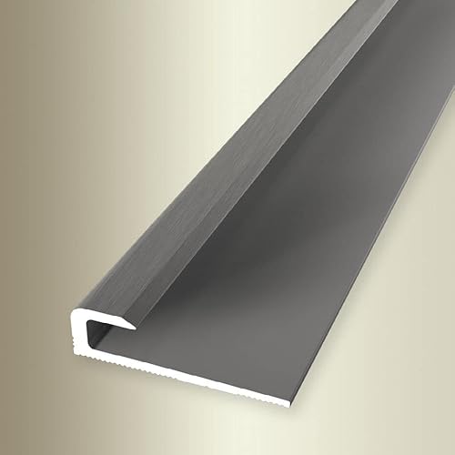 PROVISTON | Einfassprofil | Breite: 30 mm | Höhe: 5 mm | Länge: 2600 mm | Aluminium eloxiert | Abschlussprofil | Glatt | Edelstahl Fein Geschliffen | Ungebohrt von PROVISTON