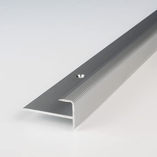 PROVISTON | Einschubprofil | Aluminium eloxiert | Silber | Breite 10 mm | Höhe 8.5 mm | Länge 1000 mm | Gebohrt | Abschlussprofil | Einfassprofil | Abschlussleiste | Bodenprofil | 1 Stück von PROVISTON