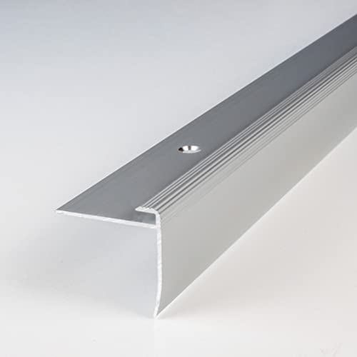 PROVISTON | Einschubprofil | Aluminium eloxiert | Silber | Breite 30 mm | Höhe 24 mm | Länge 1000 mm | Gebohrt | Abschlussprofil | Einfassprofil | Abschlussleiste | Bodenprofil | 1 Stück von PROVISTON