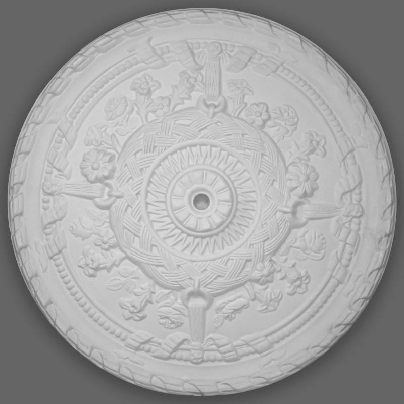 PROVISTON | Gips Rosette Huddersfield | Echter Gipsstuck | Ø55cm | Stuckrosette von PROVISTON