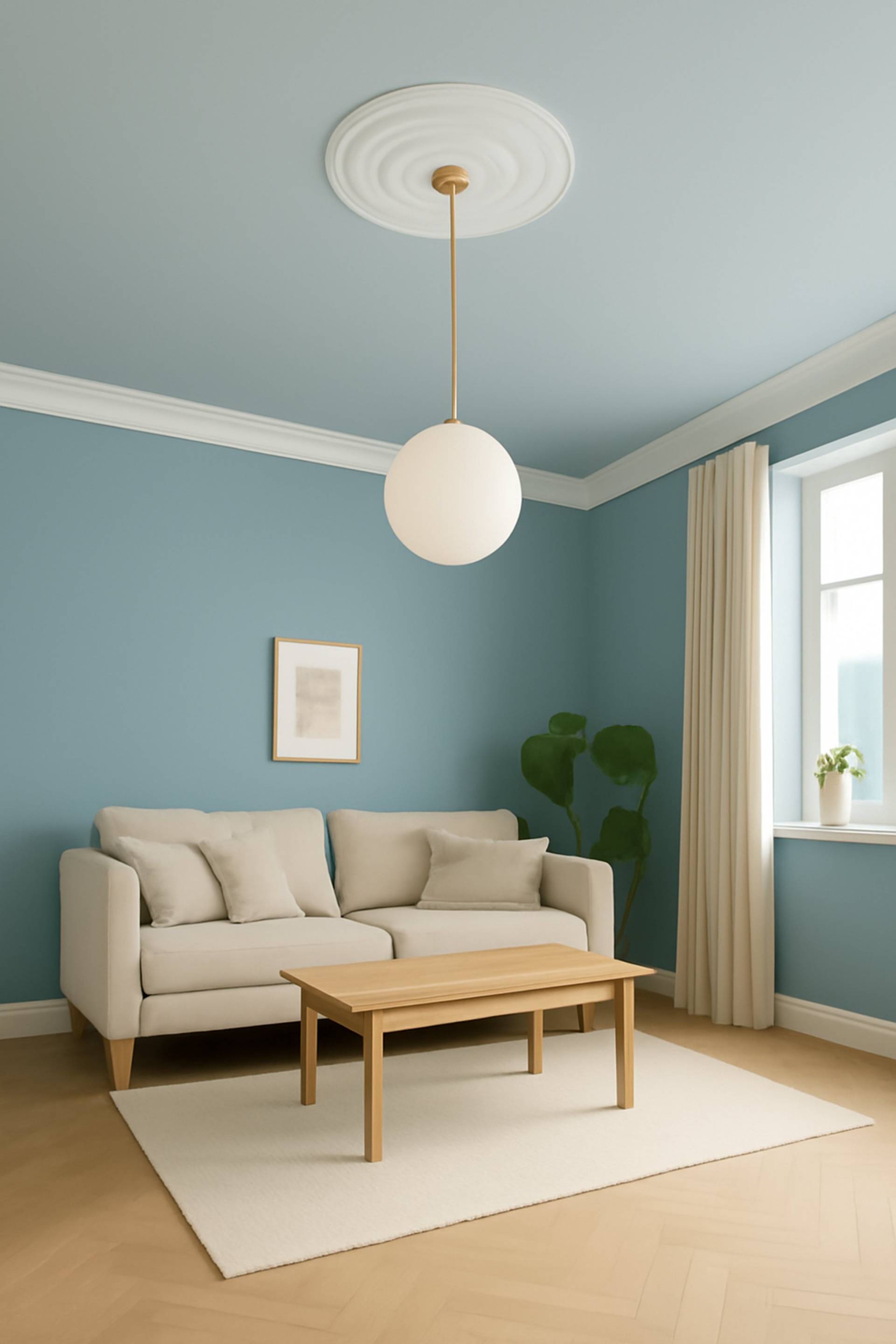 PROVISTON | Gips Rosette Stockport | Echter Gipsstuck | Ø24,5cm | Stuckrosette von PROVISTON