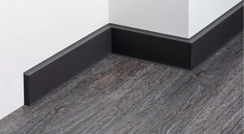 PROVISTON | Innenwinkel für Kunststoff Sockelleiste | Grau | Genarbte Oberfläche von PROVISTON