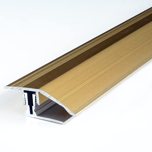 PROVISTON | Klick-Ausgleichsprofil | Aluminium eloxiert | Goldfarbig | Breite 41 mm | Höhe 11-15 mm | Länge 1000 mm | Gebohrt | Klicksystem | Anpassungsprofil | Übergangsprofil | 1 Stück PROVISTON | Klick-Ausgleichsprofil | Aluminium eloxiert | Goldfarbig | Breite 41 mm | Höhe 11-15 mm | Länge 1000 mm | Gebohrt | Klicksystem | Anpassungsprofil | Übergangsprofil | 1 Stück von PROVISTON