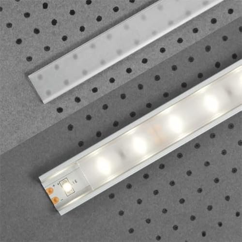 PROVISTON | Klickabdeckung | Kunststoff | Transparent | Für LED Aluminiumprofil | 2000 mm | Led-Beleuchtung | Indirekte Beleuchtung | LED Leisten | 1 Stück von PROVISTON