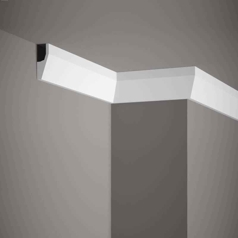 PROVISTON LED Lichtleiste "NE118" 27 x 70 x 2000 mm Weiß Deckenleiste Stuckleiste Modern von PROVISTON