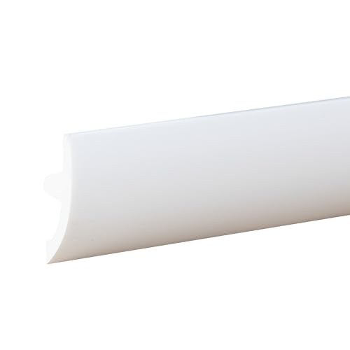 PROVISTON Licht Stuckleiste 36.6 x 70 x 2000 mm Moderne LED Deckenleiste Klassisches Profil Hochwertige Deckenleiste Kunststoff Weiß Wasserfest, Robust und Langlebig von PROVISTON