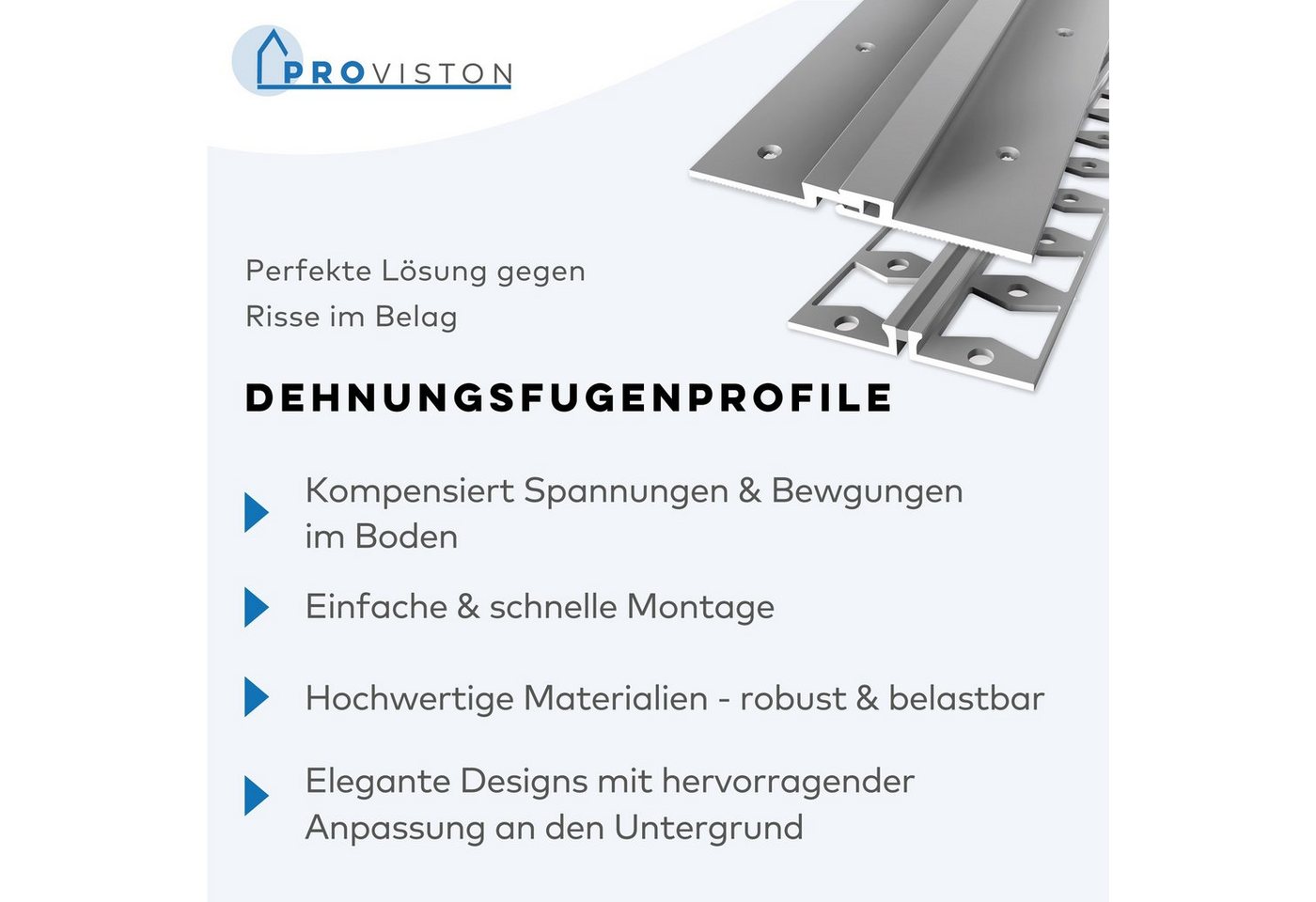PROVISTON Profil 4.5 x 23 x 2500 mm Dehnungsfuge für Fliesen Alu eloxiert Alufarbend PROVISTON Profil 4.5 x 23 x 2500 mm Dehnungsfuge für Fliesen Alu eloxiert Alufarbend von PROVISTON