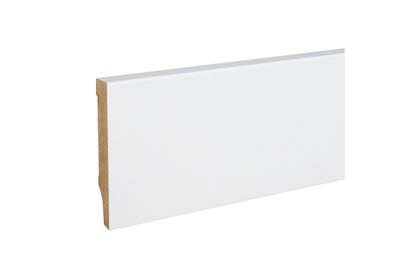 PROVISTON Sockelleiste 10 x 58 x 2500 mm Fußleiste MDF-Kern foliert Weiß by PROVISTON, L: 250 cm, Spar-Set, 5-St. von PROVISTON