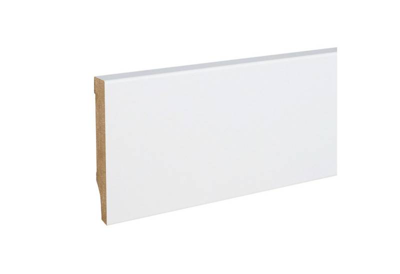 PROVISTON Sockelleiste 10 x 58 x 2500 mm Fußleiste MDF-Kern foliert Weiß by PROVISTON, L: 250 cm, Spar-Set, 5-St. von PROVISTON