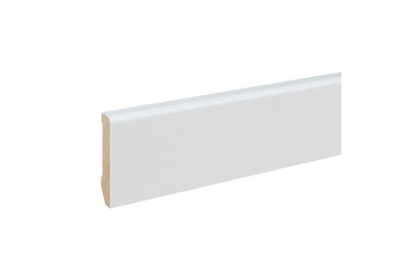 PROVISTON Sockelleiste 12 x 58 x 2400 mm Fußleiste Echtholzfurnier Weiß by PROVISTON, L: 240 cm, 1-St. von PROVISTON