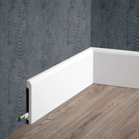 Proviston - Sockelleiste 13 x 99 x 2000 mm Weiß Fußleiste Mit Kabelkanal Klassisch Hochwertig Robust Langlebig 1 Stück von PROVISTON