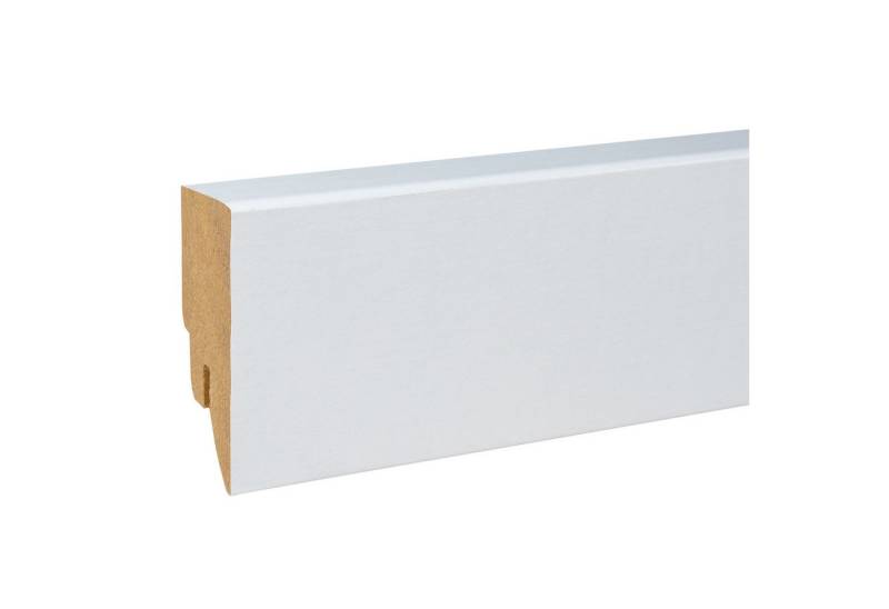 PROVISTON Sockelleiste 16 x 58 x 2500 mm Fußleiste MDF-Kern foliert Weiß by PROVISTON, L: 250 cm, Spar-Set, 10-St. von PROVISTON