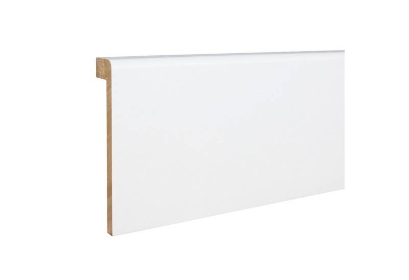 PROVISTON Sockelleiste 19 x 96 x 2500 mm Fliesenabdeckleiste 85 mm Höhe MDF Weiß by PROVISTON, L: 250 cm, Spar-Set, 5-St. von PROVISTON