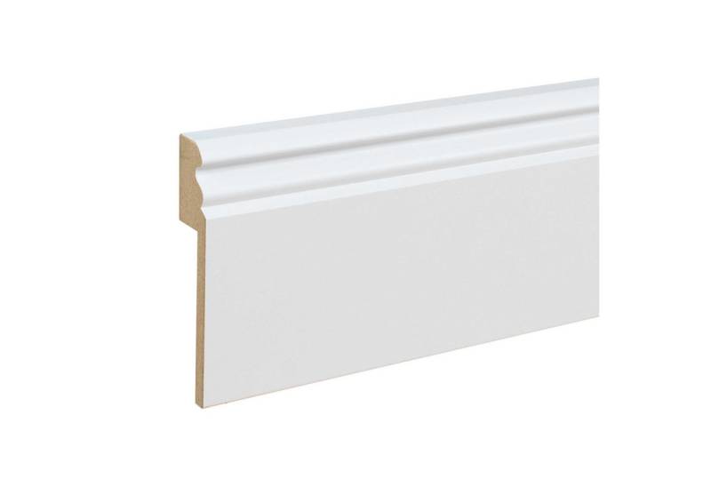 PROVISTON Sockelleiste 19 x 96 x 2500 mm Fliesenabdeckleiste MDF foliert Weiß by PROVISTON, L: 250 cm, Spar-Set, 10-St. von PROVISTON