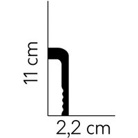 PROVISTON Sockelleiste 22 x 110 x 2000 mm Polystyrol Fußleiste Weiß PROVISTON Sockelleiste 22 x 110 x 2000 mm Polystyrol Fußleiste Weiß von PROVISTON