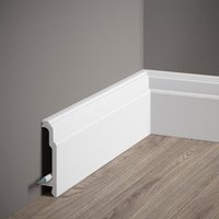 Proviston - Sockelleiste 23 x 106 x 2000 mm Weiß Fußleiste Mit Kabelkanal Klassisch Hochwertig Robust Langlebig 1 Stück von PROVISTON