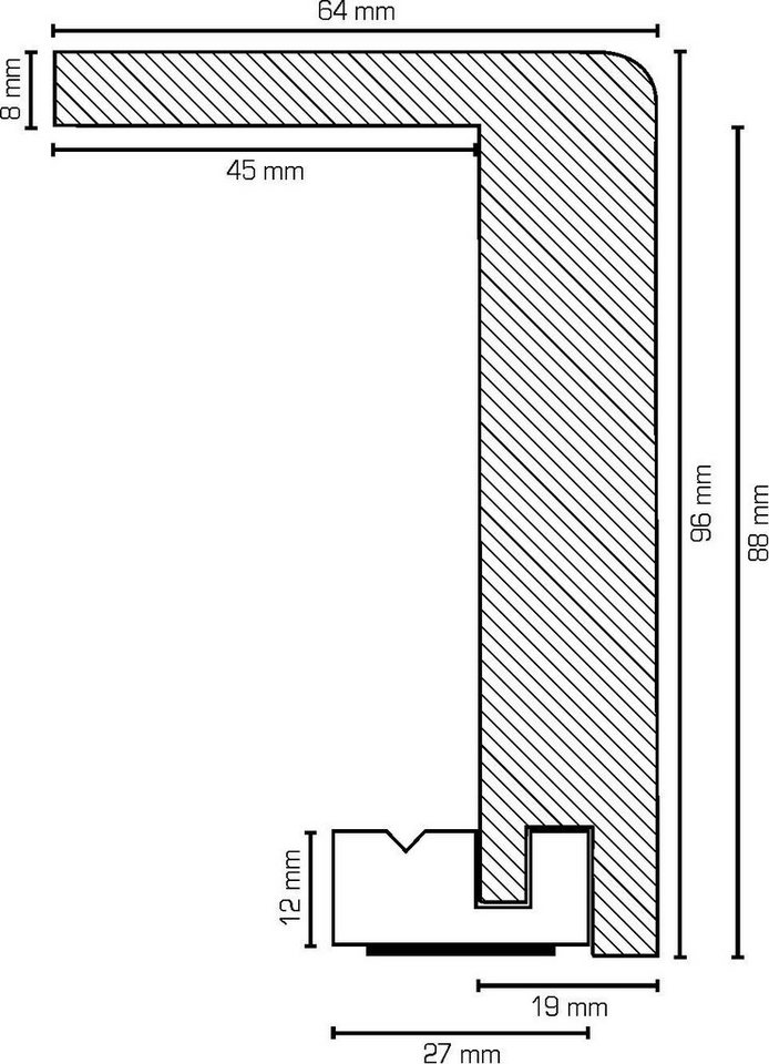 PROVISTON Sockelleiste 64 x 96 x 2500 mm Heizrohrabdeckleiste 88 mm Höhe MDF by PROVISTON, L: 250 cm, 1-St. von PROVISTON