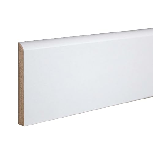 PROVISTON - Sockelleiste - Abgerundetes Profil - 10 x 100 x 2000 mm - MDF foliert - Weiß - Moderne Fußleiste - 20 Meter PROVISTON - Sockelleiste - Abgerundetes Profil - 10 x 100 x 2000 mm - MDF foliert - Weiß - Moderne Fußleiste - 20 Meter von PROVISTON