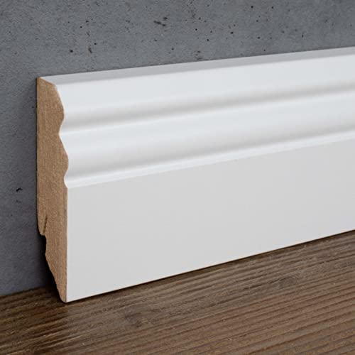 PROVISTON | Sockelleiste | Berliner Profil | 18 x 70 x 2400 mm | MDF foliert | Weiß | Hamburger Fußleiste | 2.4 Meter PROVISTON | Sockelleiste | Berliner Profil | 18 x 70 x 2400 mm | MDF foliert | Weiß | Hamburger Fußleiste | 2.4 Meter von PROVISTON