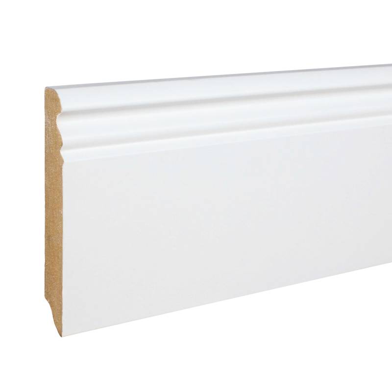 Sockelleiste Berliner Profil 19 x 96 x 2500 mm MDF folie Weiß Hamburger Leiste by PROVISTON von PROVISTON