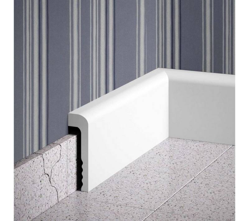 PROVISTON Sockelleiste Polystyrol, 22 x 110 x 2000 mm, Weiß, Fliesen Abdeckleiste von PROVISTON