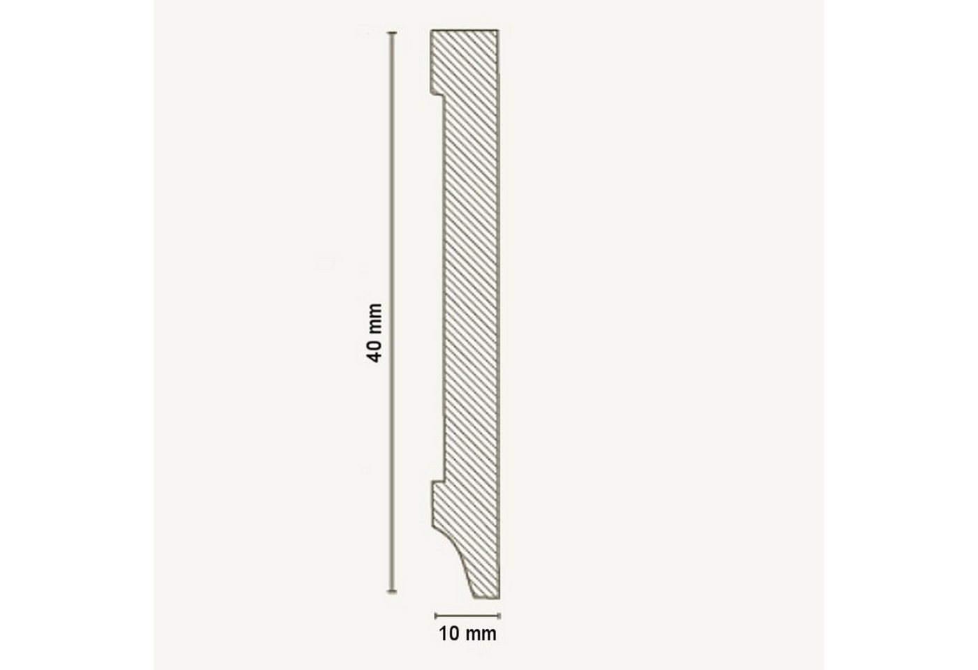 PROVISTON Sockelleisten-Aussenecke 10 x 40 x 400 mm Aussenwinkel MDF-Kern foliert Weiß by PROVISTON, 2-St. PROVISTON Sockelleisten-Aussenecke 10 x 40 x 400 mm Aussenwinkel MDF-Kern foliert Weiß by PROVISTON, 2-St. von PROVISTON