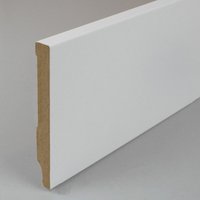 Sockelleiste 10 x 80 x 2500 mm mdf Fußleiste Weiß - Weiß - Proviston von PROVISTON