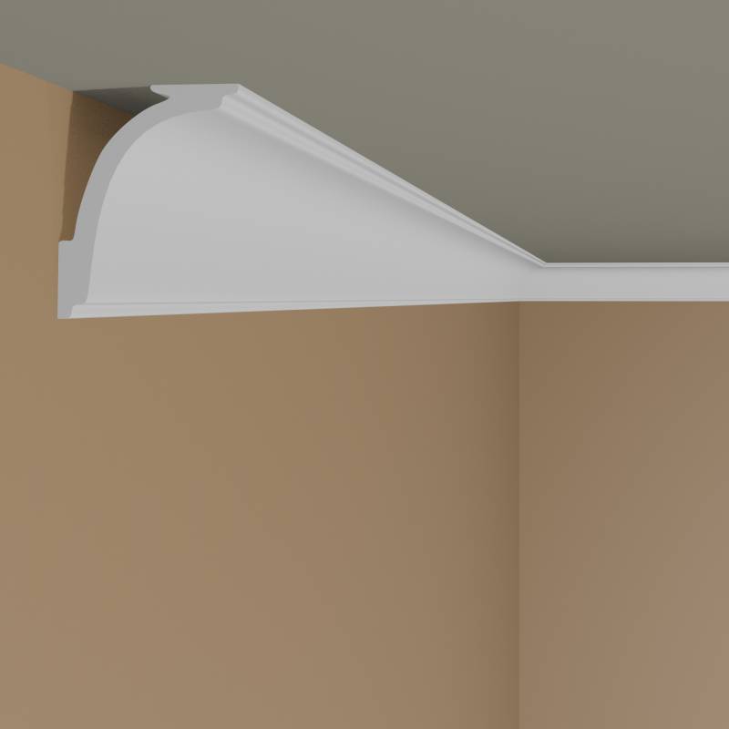 PROVISTON | Stuckleiste "NE111" | 62 x 92 x 2000 mm | Weiß | Deckenleiste | Wohndekoration von PROVISTON