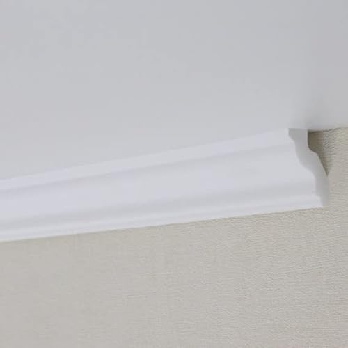 PROVISTON | Stuckleiste | Polystyrol | 30 x 30 x 2000 mm | Weiß | Deckenleiste | Überstreichbar | Einfache Montage | Hochwertig | Stabil und Leicht | 30 Meter von PROVISTON