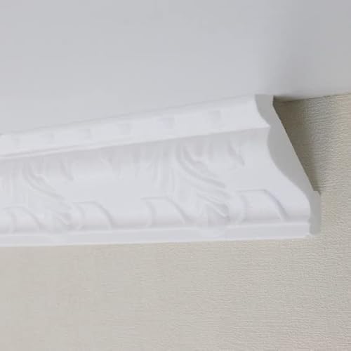 PROVISTON | Stuckleiste | Polystyrol | 43 x 63 x 2000 mm | Weiß | Deckenleiste | Überstreichbar | Einfache Montage | Hochwertig | Stabil und Leicht | 2 Meter PROVISTON | Stuckleiste | Polystyrol | 43 x 63 x 2000 mm | Weiß | Deckenleiste | Überstreichbar | Einfache Montage | Hochwertig | Stabil und Leicht | 2 Meter von PROVISTON