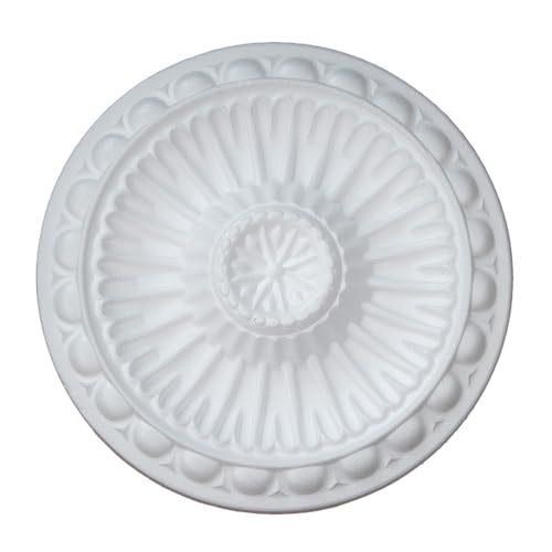 PROVISTON Stuckrosette 280 mm Deckenrosette Weiß überstreichbar Stuckrosette Styropor Hochfeste Polystyrol Rosette für Decke und Wand von PROVISTON