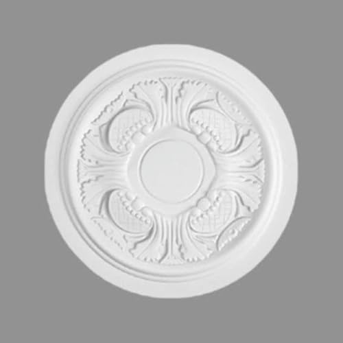 PROVISTON | Stuckrosette | Polystyrol | Durchmesser 340 mm | Weiß | Hochwertig | Stabil | Einfache Montage | Deckenrosette | Wandgestaltung von PROVISTON