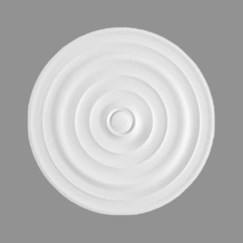 PROVISTON | Stuckrosette | Polystyrol | Durchmesser 400 mm | Weiß | Hochwertig | Stabil | Einfache Montage | Deckenrosette | Wandgestaltung von PROVISTON