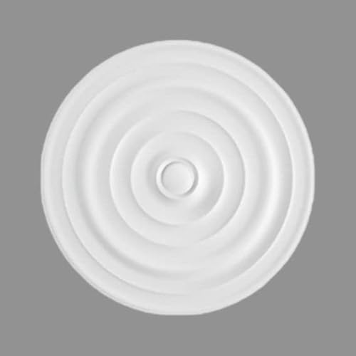PROVISTON | Stuckrosette | Polystyrol | Durchmesser 400 mm | Weiß | Hochwertig | Stabil | Einfache Montage | Deckenrosette | Wandgestaltung von PROVISTON
