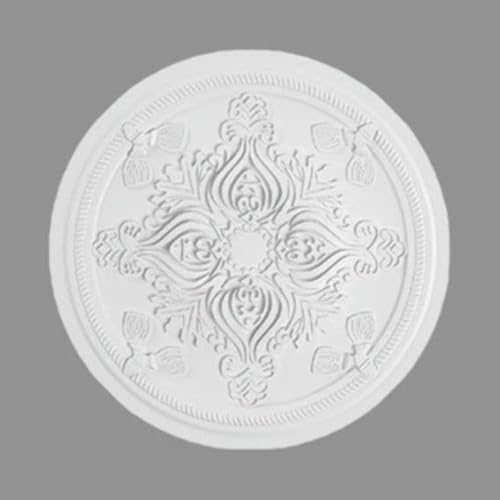 PROVISTON | Stuckrosette | Polystyrol | Durchmesser 430 mm | Weiß | Hochwertig | Stabil | Einfache Montage | Deckenrosette | Wandgestaltung von PROVISTON