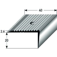 Treppenkante 20 x 40 x 1000 mm Treppenkantenprofil Treppenwinkel Winkelprofil Kombiwinkel Aluminium eloxiert Schwarz Spezialemailliert Gebohrt von PROVISTON