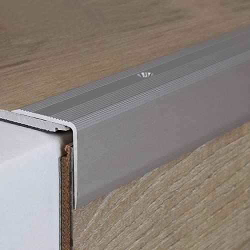 PROVISTON | Treppenkanten- & Winkelprofil | Aluminium | 40 x 42 x 1000 mm | Silber | Metallprofil | Treppenprofil von PROVISTON