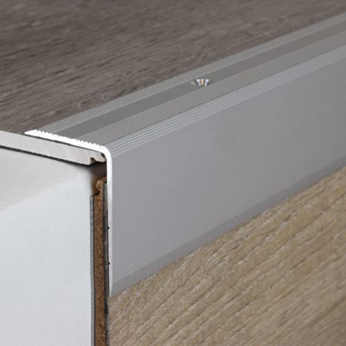 PROVISTON | Treppenkanten- & Winkelprofil | Aluminium | 42 x 30 x 1000 mm | Silber | Metallprofil | Treppenprofil von PROVISTON