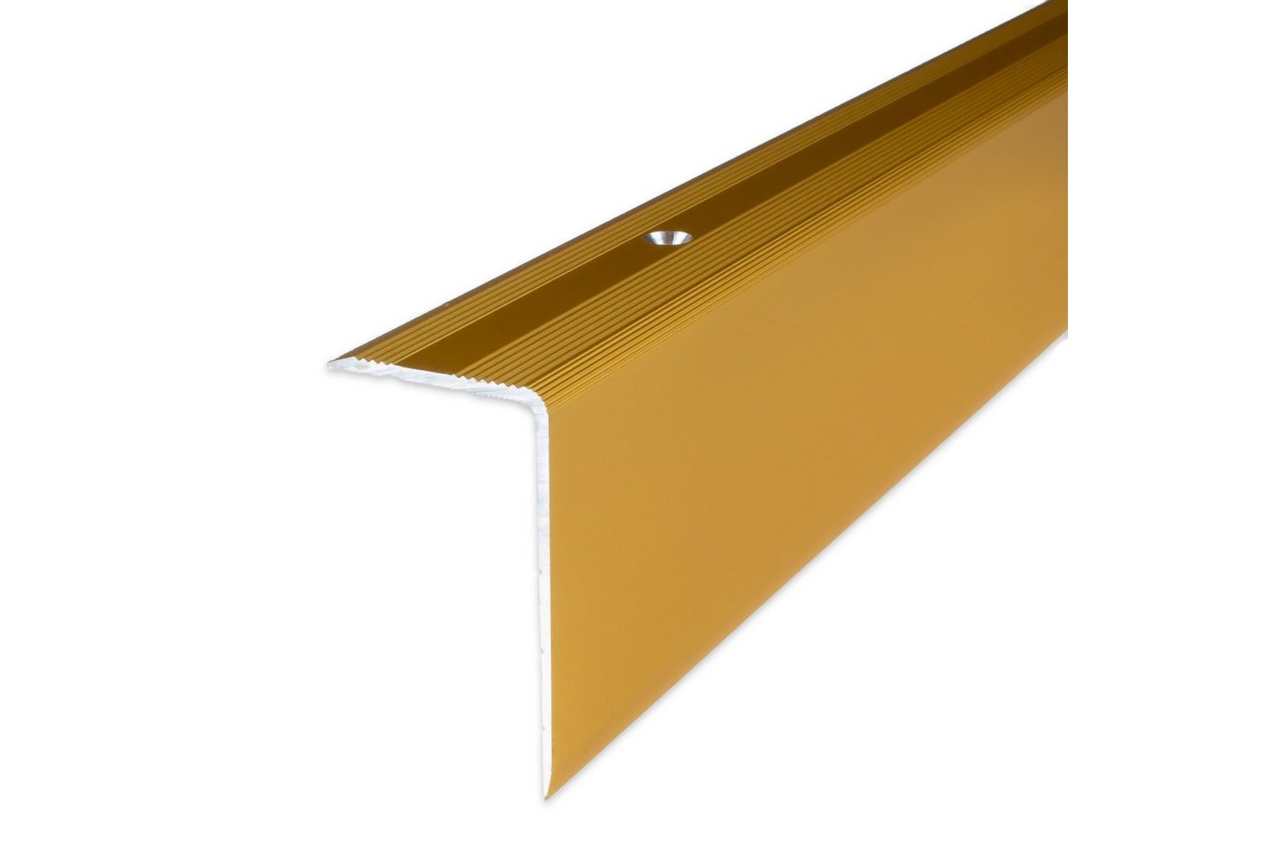 PROVISTON Treppenkantenprofil Aluminium, 30 x 52 x 2700 mm, Goldfarbig, Treppenkanten Winkel von PROVISTON