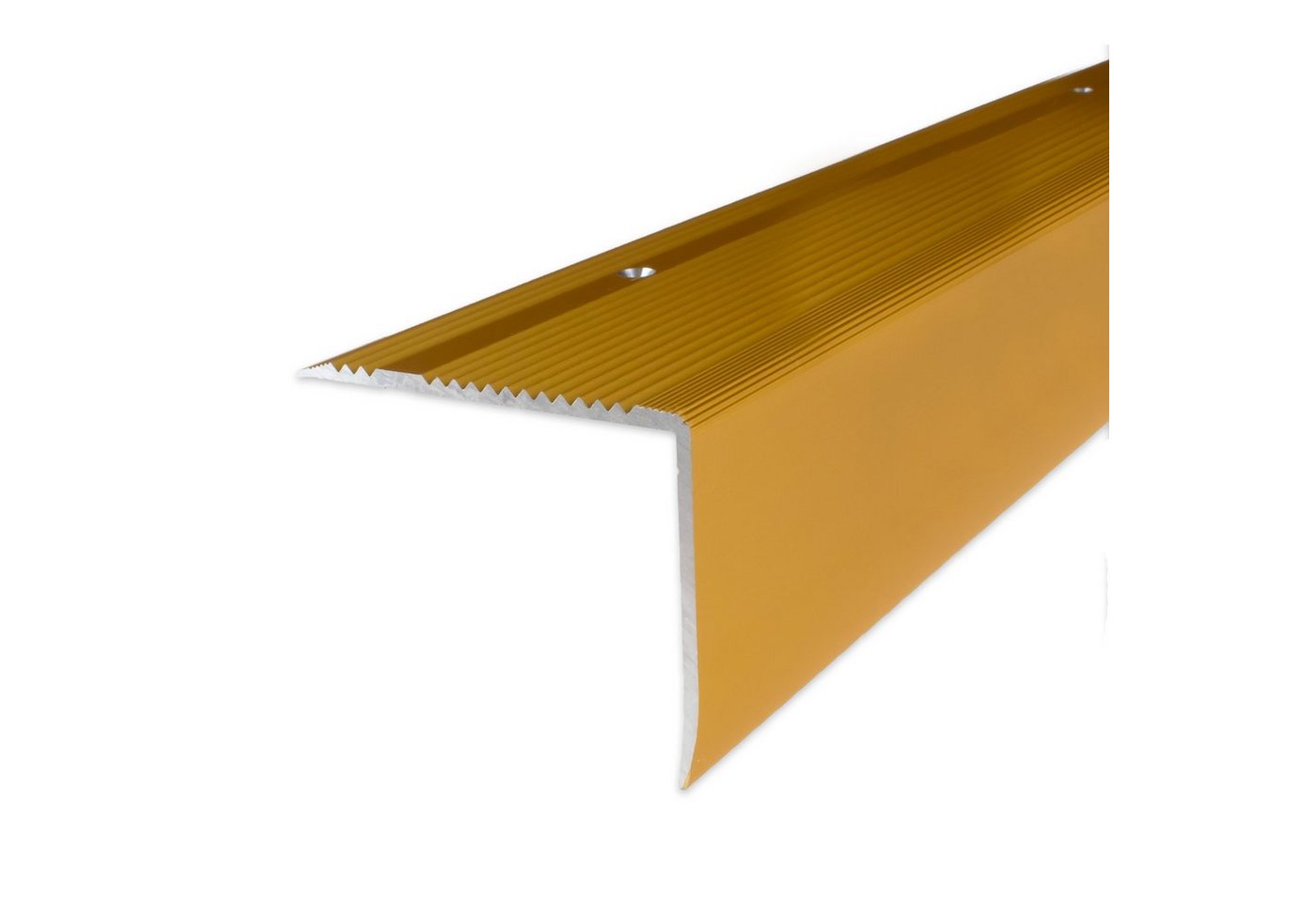 PROVISTON Treppenkantenprofil Aluminium, 69 x 55 x 2700 mm, Goldfarbig, Treppenkanten Winkel von PROVISTON