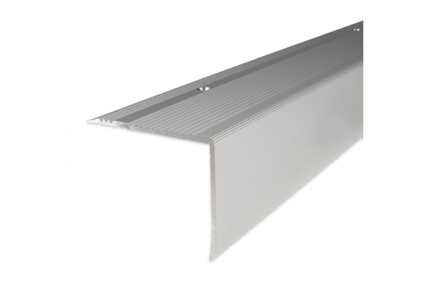 PROVISTON Treppenkantenprofil Aluminium, 69 x 55 x 2700 mm, Silber, Treppenkante, Winkelprofil von PROVISTON